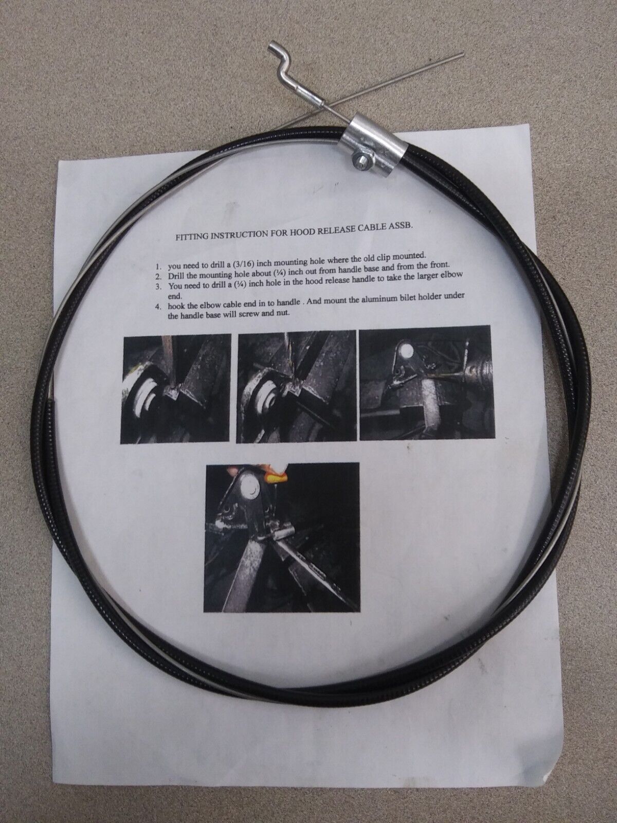 thumbnail image 2 of Autobahn Autoworx VW Corrado Hood Release Cable Kit - Trumpets, Horns & Ends - NOS 2 of 2
